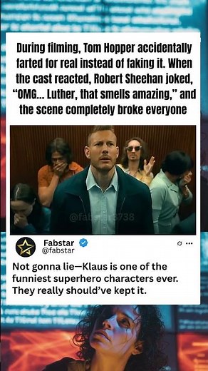 During filming, Tom Hopper accidentally farted for real instead of faking it #filmflashbacks