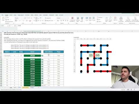 Excel World Championship Round 6 Solution - Dots