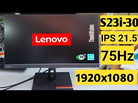 Lenovo Thinkvision S22i-30 21.5" Monitor IPS panel unboxing | Minimalist Work From Home Monitor!