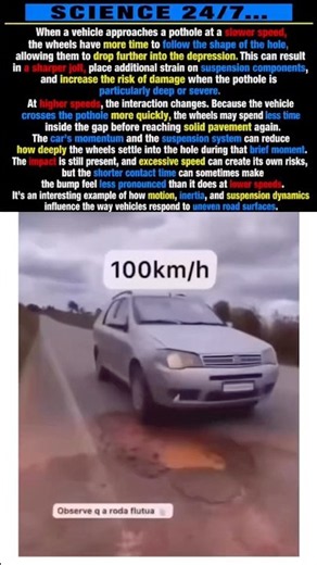 POTHOLES & SPEED This video explores the physics behind a car going over a pothole