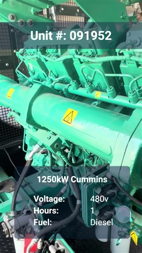 1250kw Cummins Generator Load Bank Test I Unit 091952