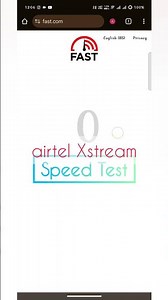 airtel Xstream Fiber Speed test 🛜 #airtel #xstream #speedtest #fiber
