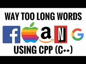 CODE FORCES - WAY TOO LONG WORDS