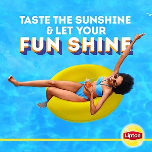 A sip of Lipton Ice Tea is all it takes to turn a boring day into a fun-shiney day ☀️! Our refreshingly fruity taste lets your #FUNshine through. Try #LiptonIceTea and enjoy the taste of sunshine. | Lipton Ice Tea
