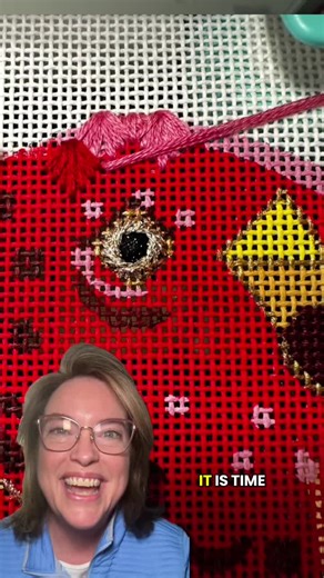 Turkey update 🦃✨ I had to pause and figure out how to needlepoint the tiniest detail—the turkey’s eye 👁️🧵 After brainstorming with a few stitching friends, I found the PERFECT solution and it came out so clean and polished. If you’ve ever gotten stuck on small features, this needlepoint tutorial will help! @Saville Needleworks 👉🏼 Save this for needlepoint inspiration needlepoint tips #needlepoint #needlepointtiktok #NDLPT #crafts #ndlptnation