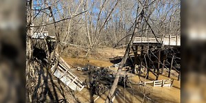 Photos: Bridge along Fort Mill’s Anne Springs Close Greenway collapses
