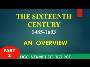Sixteenth Century British Literature An Overview Elizabethan Period UGC NTA NET English