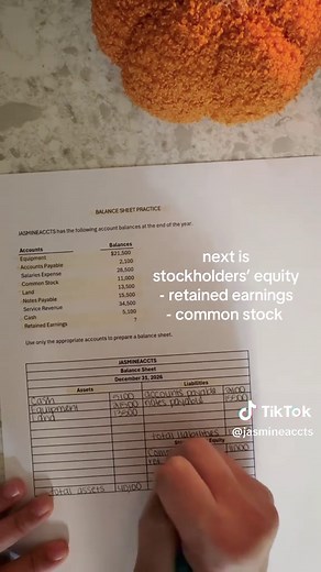 Balance sheet tutorial 🤩 #fyp #accounting #businessstudent #collegetok