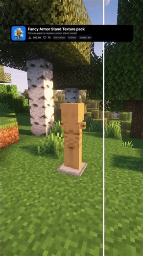 Best Minecraft Armor Stands Resource Pack #minecraft #shorts #mc