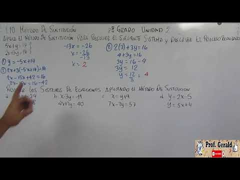 1.10 8th GRADE SUBSTITUTION METHOD