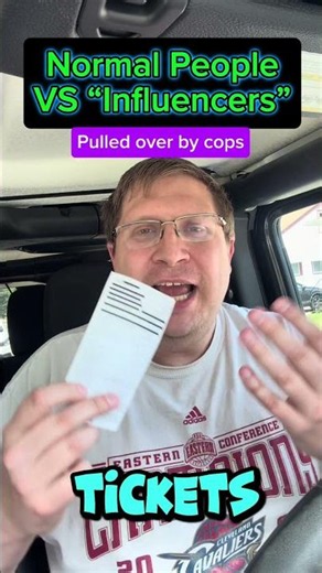 Normal People vs Influencers - Getting Pulled Over #funny #pov #memes