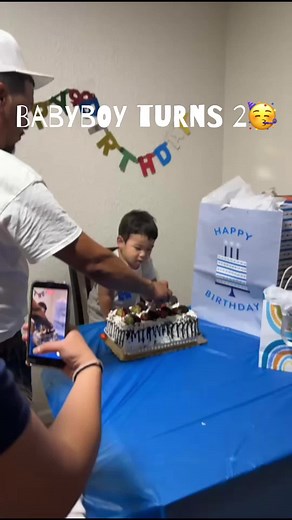 Had a small celebration for Babyboy Aiden on turning 2 🎉💙 #boymom #twoyearold #babyboy