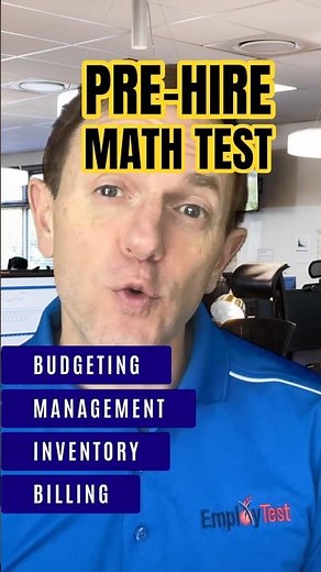 Pre-Hire Math Assessment for Testing Job Applicant's Math Skills