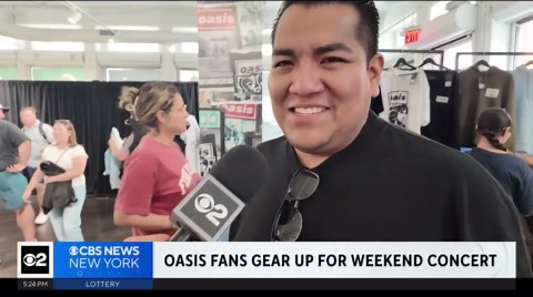 Oasis fans line up at official pop-up fan store in SoHo