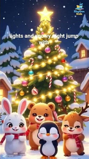 Merry Christmas Song 🎄 | Cute Christmas Tree & Animal Dance | Christmas Nursery Rhymes for Kids
