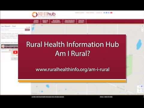 Using RHIhub's Am I Rural? Tool