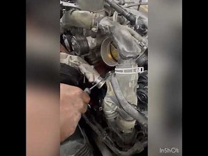 Jaguar F pace V6 supercharger coolant leak from water pump and outlet,inlet tube removing