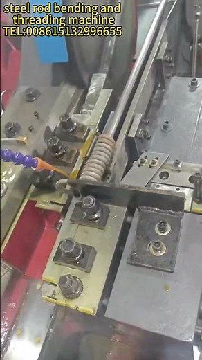 Steel rod bending and threading machine