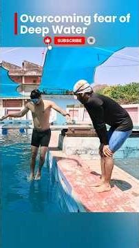 Jumping into 18ft Deep Water for the First Time 🏊🏻 #swimmingtips #swimming #swimmingpool