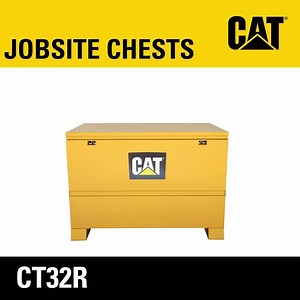 CAT 36 in. W x 20 in. D x 23.75 in. H Heavy Duty 16-Gauge Steel Storage Chest Jobsite Tool Box with Double Padlock System CT28R