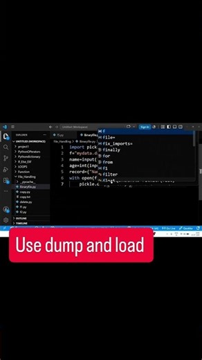 Binary File in Python | Python File Handling #Shorts