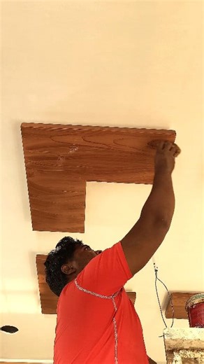 Wooden figure texture design for pop ceiling by camel oil tube #woodgrain #wooden #texture #reels | Vinod Kumar Varma