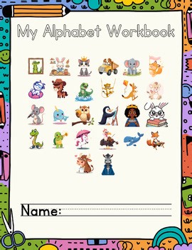 Alphabet Story Journal   Bonus Trace & Write Pages | 50  Printable Workbook