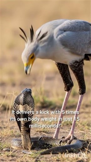 The Secretary Bird (The Snake Killer #NatureIsMetal #Africa #AnimalFacts #WildNature #Predator