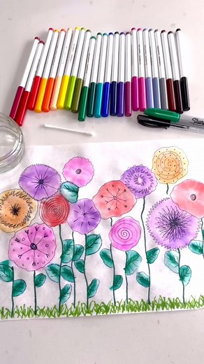 BLOOMING FLOWER PROCESS ART ✨💚 Have fun! It’s great to do! ✨💜 | Learning and Exploring Through Play