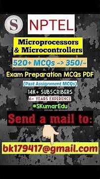 Microprocessors and Microcontrollers || NPTEL Exam Preparation MCQs 2026 #nptel2026 #nptelexam