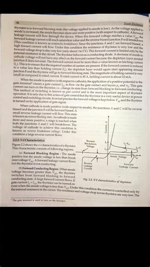 Thyristor (contraction, working principle and V-I characteristics)#notes