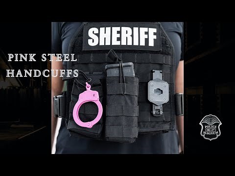 Police Magnum Heavy Duty Pink Handcuffs- Double Lock Restraints For Women