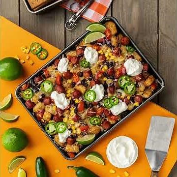 Nighttime nosh in the great outdoors. Hot Dog Totchos are the ultimate meal to welcome Summer!