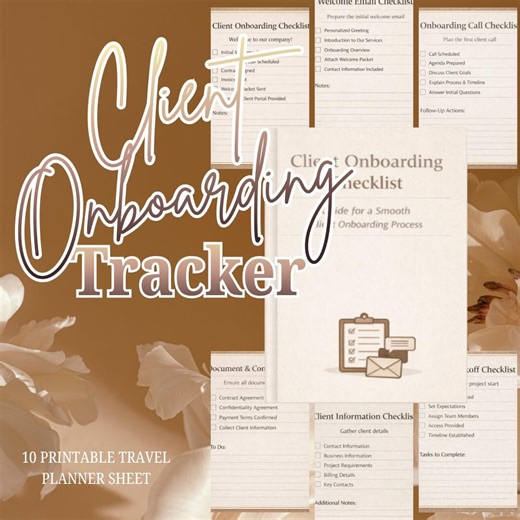 Client Onboarding Checklist PDF PNG | New Client Welcome Guide | Business Process Map | Professional Intake Form | Instant Download - Etsy