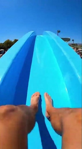 Waterslide into pool full of giant fish #funny #memes
