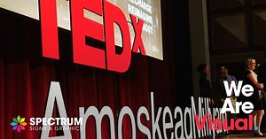 TEDx floating letters by Print New Hampshire
