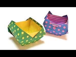 Cute Origami Box Tutorial | How to Make a Paper Accessory Case Without Glue and Scissors