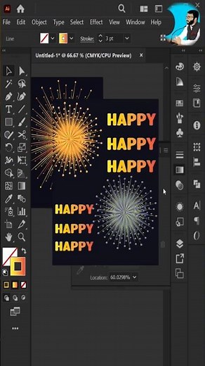 How to Create firework in Adobe Illustrator | Firework | Firework Animation | Firework Tutorial