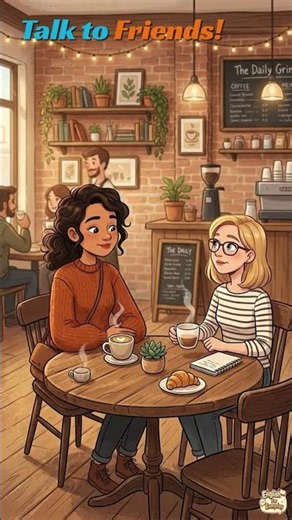 Talk to Friends #1 👋☕ | English For Everyday #shorts #englishtips
