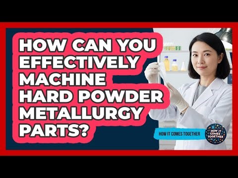 How Can You Effectively Machine Hard Powder Metallurgy Parts? - How It Comes Together