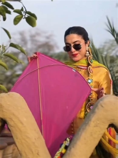 Hina Khan enjoying Basant, embracing the festive vibes with colorful kites, smiles, and pure joy 😍🔥 (All activities shown in this video were conducted under professional supervision and in a controlled environment) #trending