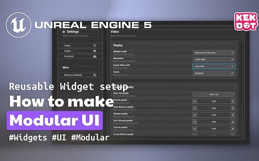 如何在虚幻引擎5中制作模块化小部件/UI 【UE5教程】