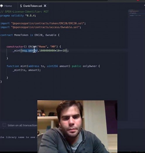 CRIPTOMOEDA INFINITA COM ESTA LINHA DE CÓDIGO (mintando token com solidity)