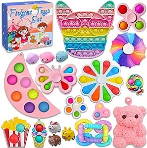 Amazon.com: Fidget Toys Pack, Fidget Set Cheap for Stress Relief and Anti-Anxiety Toys Kids Adults, Great Sensory Toy for Gift Rewards or Christmas and Graduation Party Favors.(25 Pack) : Toys & Games