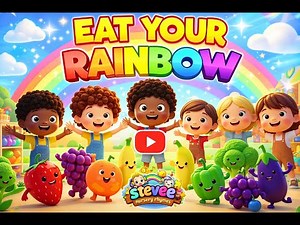 Eat Your Rainbow 🍎🌈 | Stevee Nursery Rhymes and Kids Songs