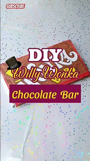 DIY Willy Wonka Chocolate Bar 🍫 #willywonka #wonkamovie #wonkasworldofcandy #youtubeshorts #shorts