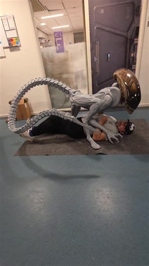 the dioramabuilder on Instagram: "I built a tube frame to stabilize the dog alien. I encountered many setbacks; some parts were too heavy, especially the tail. I had to reinforce it. It took 23 hours of continuous work to get it stable. Now I need to do some finishing touches before I can paint the entire alien. Made on a #CrealityK2Plus Made by DoubleDomeStudio in collaboration with the dioramabuilder Special thanks to 123 3d.nl 3d design by: 3dklos #bigchap #xenomorph #alienqueen #alien #alien