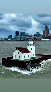 Cleveland Lighthouse vs some waves 09/22/22 | Lance Aerial Media