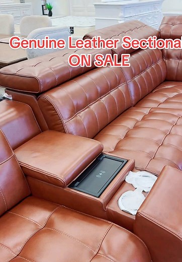Genuine leather sectional on sale at Namaste furniture Harrisburg ##fypシ゚viral##goviral##namastefurnitureharrisburg##foryourpage