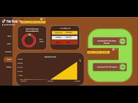 Bakery management system in excel